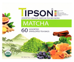 Tipson Matcha Assorted – zestaw herbat z kolekcji organicznych naparów. W prezentowej herbaciarce znajduje się 6 smaków herbaty matcha z dodatkami – owocami, ziołami, i przyprawami. 