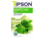 Tipson Matcha Mint – organiczna matcha z dodatkiem zielonej herbaty, mięty pieprzowej i mięty. Kopertowane saszetki zostały umieszczone w ozdobnym opakowaniu.