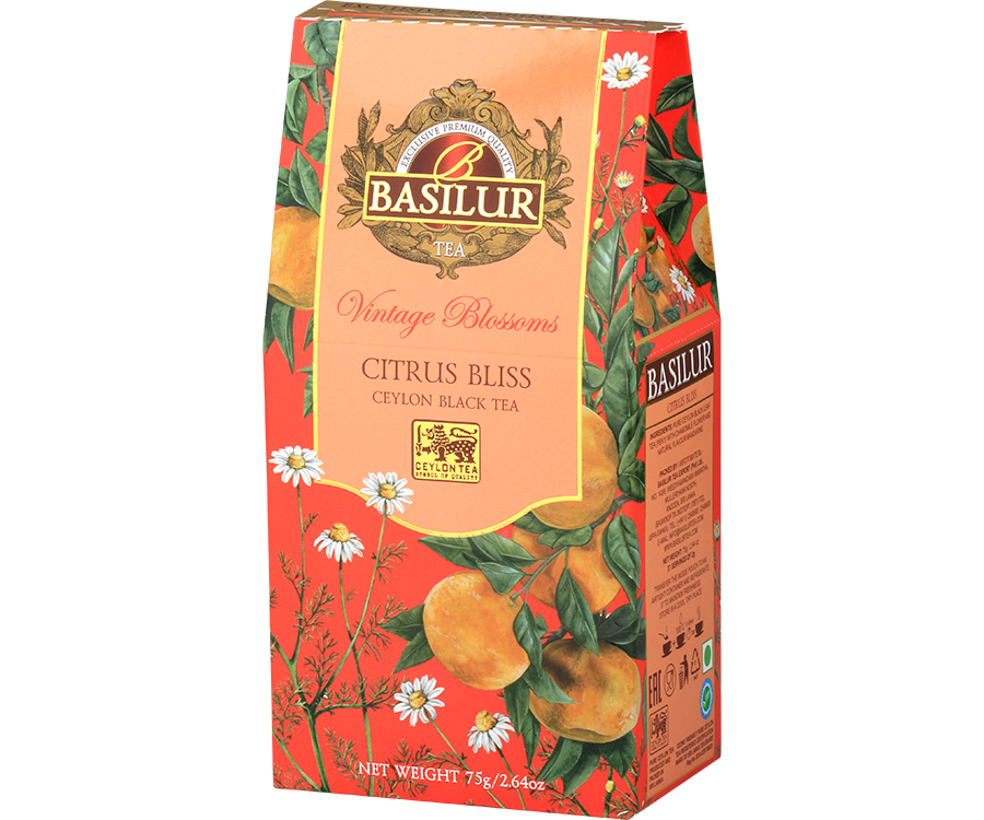 Basilur Citrus Bliss - zielona herbata cejlońska z rumiankiem i mandarynką