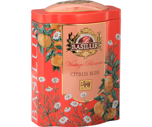 Basilur Citruss Bliss - herbata zielona cejlońska z rumiankiem w puszce