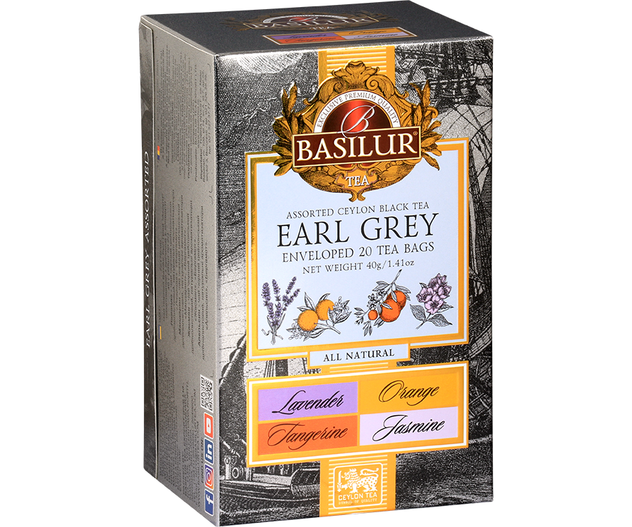 Basilur Earl Grey Assorted - herbata cejlońska 4 smaki