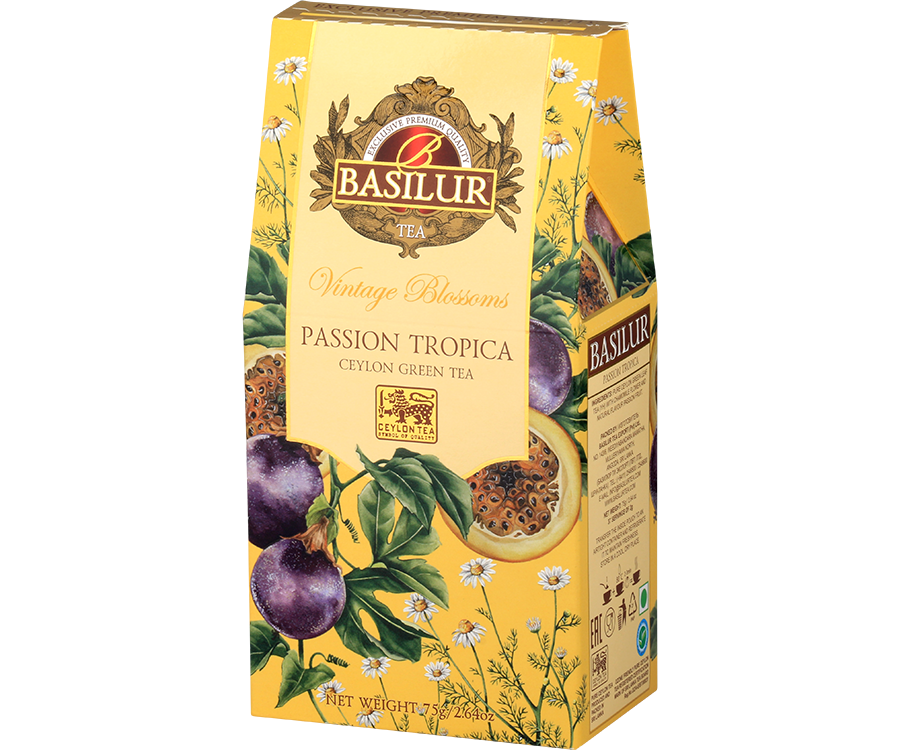 Basilur Passion Tropica - zielona herbata cejlońska z marakują