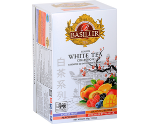 Basilur White Tea Assorted - biała herbata cejlońska w 4 smakach