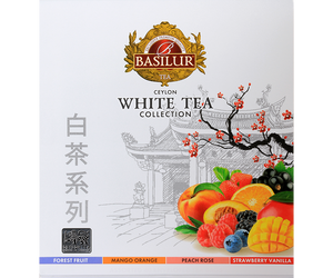 Basilur White Tea Assorted - biała herbata cejlońska w 4 smakach na prezent