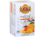 Basilur White Tea Mango Orange - biała herbata cejlońska z dodatkiem mango i pomarańczy - w torebkach